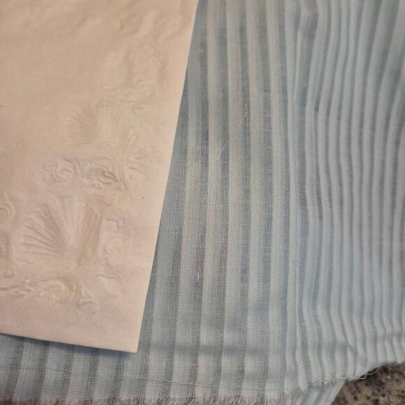 Fabric, Baby Blue Striped Cotton Batiste 45" wide x 1 yd - Picture 6 of 6